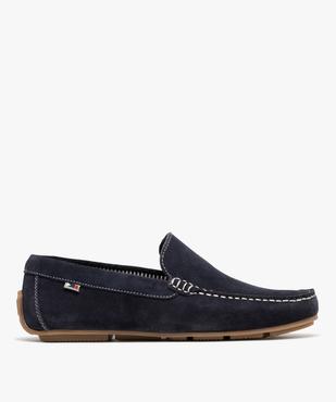 Mocassin dessus cuir velours semelle souple homme - Tanéo vue1 - TANEO - GEMO