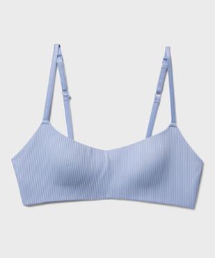Soutien-gorge à bonnets moulés en maille côtelée fille vue2 - GEMO 4G FILLE - GEMO
