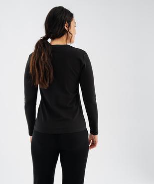 Tee-shirt nuit manches longues femme vue2 - GEMO(HOMWR FEM) - GEMO