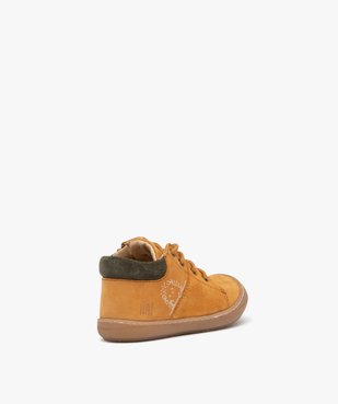 Chaussures en cuir avec zip et lacets bébé garçon - NA! vue4 - NA! - GEMO