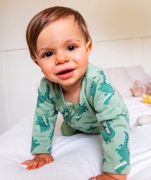 Pyjama dors-bien zippé intérieur molletonné bébé vue1 - GEMO(BB COUCHE) - GEMO