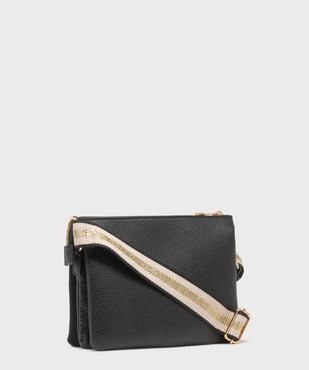 Sac à bandoulière multi-matières avec pampille amovible femme vue2 - GEMO (ACCESS) - GEMO