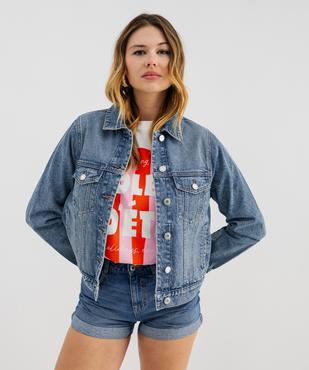 Veste en jean classique femme vue7 - GEMO 4G FEMME - GEMO