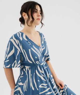 Robe fluide à motifs fleuris femme grande taille vue4 - GEMO 4G GT - GEMO