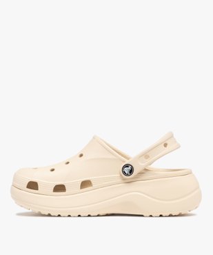 Sabots souples femme à semelle plateforme et dessus perforé Bayaband - Crocs vue3 - CROCS - GEMO