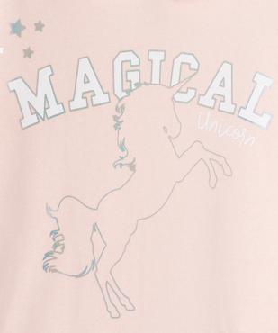 Robe fille forme sweat à capuche à motifs vue2 - GEMO (ENFANT) - GEMO