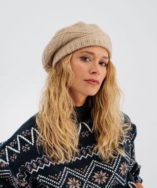 Béret en maille tricotée femme vue1 - GEMO (ACCESS) - GEMO