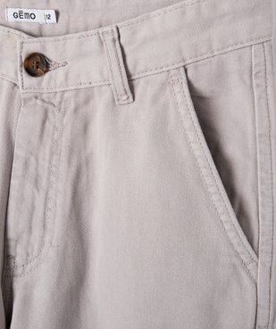 Pantalon cargo en toile de coton fille vue2 - GEMO (JUNIOR) - GEMO