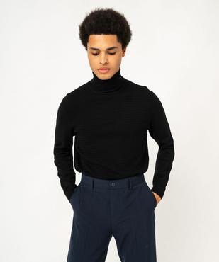 Pull à col roulé en maille fine homme vue2 - GEMO 4G HOMME - GEMO