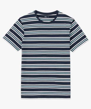 Tee-shirt homme rayé à manches courtes vue4 - GEMO 4G HOMME - GEMO
