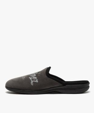 Chaussons homme mules confort en velours ras vue3 - GEMO(HOMWR HOM) - GEMO