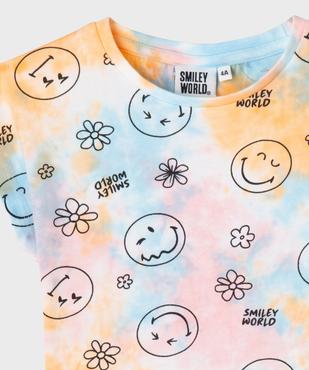 Tee-shirt manches courtes avec motifs Smiley fille - Smiley World vue2 - SMILEY - GEMO