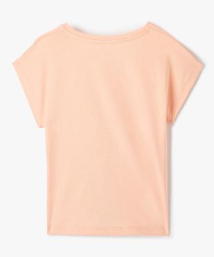 Tee-shirt fille à manches courtes, base nouée et imprimé vue3 - GEMO (ENFANT) - GEMO