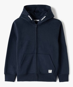 Sweat à capuche avec fermeture zippée garçon vue1 - GEMO (JUNIOR) - GEMO