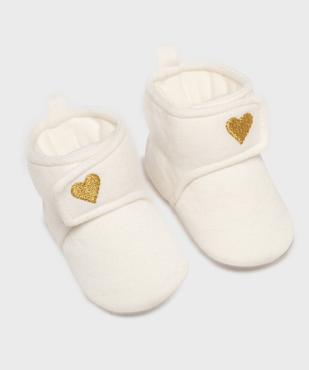 Chaussons de naissance montants en jersey à scratch bébé fille vue5 - LITTLE LOVE GEMO FOR GOOD - GEMO