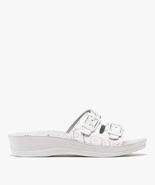Mules femme confort avec double bride à boucle à motifs vue7 - G'FLEX - GEMO