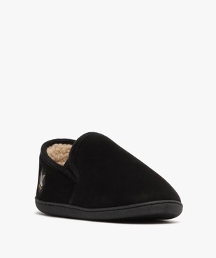 Chaussons homme fourrés sherpa dessus en velours - Chevignon vue2 - CHEVIGNON - GEMO