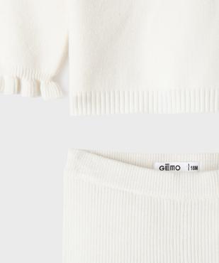 Ensemble 2 pièces en maille bébé fille pull et legging vue3 - GEMO 4G BEBE - GEMO