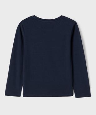 Tee-shirt manches longues avec motif girly fille vue3 - GEMO 4G FILLE - GEMO