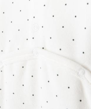 Pyjama en velours à motif lapin bébé fille vue3 - GEMO 4G BEBE - GEMO
