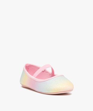 Ballerines fille irisées et pailletées à bride élastique vue2 - GEMO (ENFANT) - GEMO