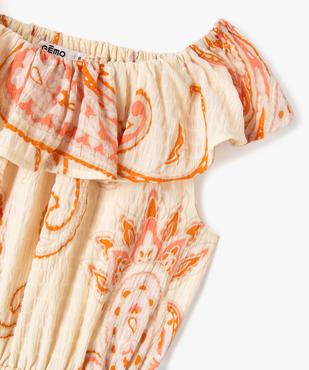 Combinaison pantalon fille avec volant sur le col vue2 - GEMO (ENFANT) - GEMO