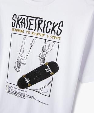 Tee-shirt à manches courtes en coton avec inscription skate garçon vue3 - GEMO (JUNIOR) - GEMO