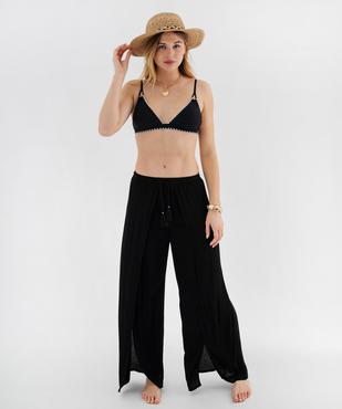 Pantalon de plage large et fluide femme vue4 - GEMO 4G FEMME - GEMO