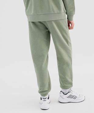 Pantalon de jogging en molleton uni à taille élastiquée femme vue3 - GEMO 4G FEMME - GEMO