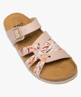 Mules femme à brides multiples et semelle liège vue5 - GEMO 4G FEMME - GEMO