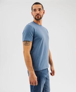 Tee-shirt manches courtes col rond en coton homme vue1 - GEMO 4G HOMME - GEMO