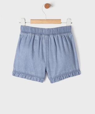 Short en coton fluide à volants avec taille ajustable bébé fille vue3 - GEMO 4G BEBE - GEMO