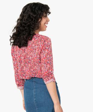 Tee-shirt femme avec manches ¾ avec smocks sur les épaules vue3 - GEMO 4G FEMME - GEMO