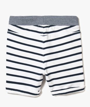 Bermuda bébé en jersey bouclette avec taille élastique vue2 - GEMO(BEBE DEBT) - GEMO