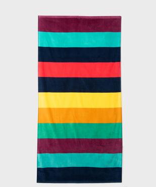 Serviette de plage à rayures en éponge vue2 - GEMO (ACCESS) - GEMO