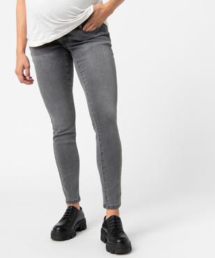Jean de grossesse slim 4 poches avec bandeau jersey vue1 - GEMO (MATER) - GEMO