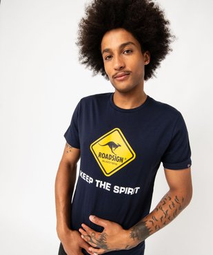 Tee-shirt manches courtes en coton imprimé homme - Roadsign vue2 - ROADSIGN D - GEMO