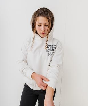 Sweat à capuche loose imprimé devant et dos fille vue2 - GEMO 4G FILLE - GEMO