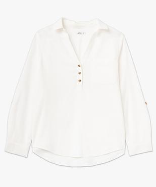 Chemise à manches longues contenant du lin femme vue4 - GEMO 4G FEMME - GEMO