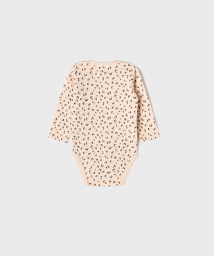 Bodies manches longues à motif léopard bébé fille (lot de 3) vue4 - GEMO 4G BEBE - GEMO