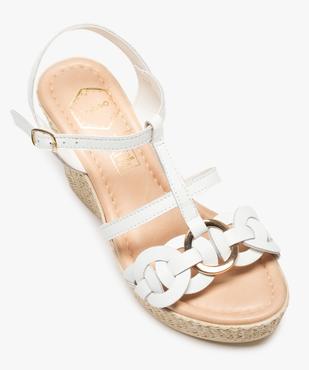 Sandales femme à talon dessus cuir style marin - Tanéo vue5 - TANEO - GEMO