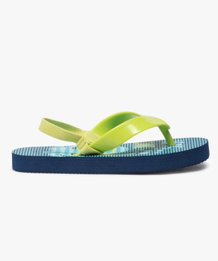 Tongs garçon à semelle imprimée et bride élastique vue2 - GEMO (ENFANT) - GEMO