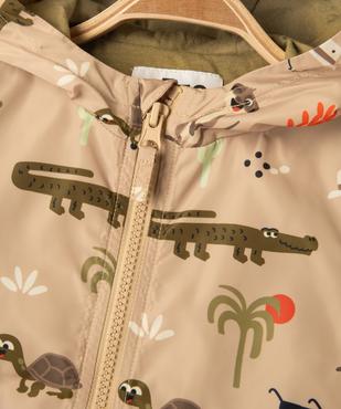 Blouson à capuche avec motifs animaux bébé garçon vue2 - GEMO(BEBE DEBT) - GEMO
