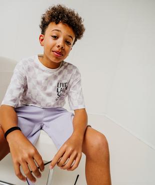 Tee-shirt manches courtes imprimé coupe oversize garçon vue6 - GEMO 4G GARCON - GEMO
