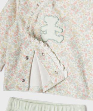 Pyjama 2 pièces en velours bébé fille - LuluCastagnette vue2 - LULUCASTAGNETTE - GEMO