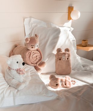 Plaid bébé fille uni avec enveloppe doudou 2 en 1 vue6 - GEMO - GEMO