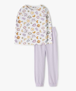Pyjama fille en jersey imprimé fantaisie vue1 - GEMO (ENFANT) - GEMO