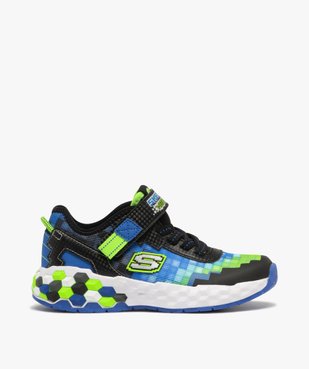 Baskets garçon running à scratch et à motifs gaming - Skechers vue1 - SKECHERS - GEMO