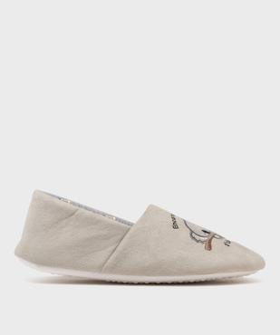 Chaussons souples et moelleux en velours ras doublure textile femme vue1 - GEMO(HOMWR FEM) - GEMO