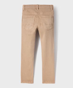 Pantalon slim 5 poches en coton extensible au coloris unique garçon vue3 - GEMO (ENFANT) - GEMO